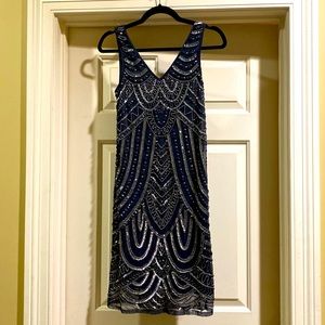ModCloth v-neck sequence and beaded flapper dress - XXS
